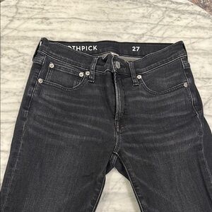 J Crew Black Wash Toothpick Jeans